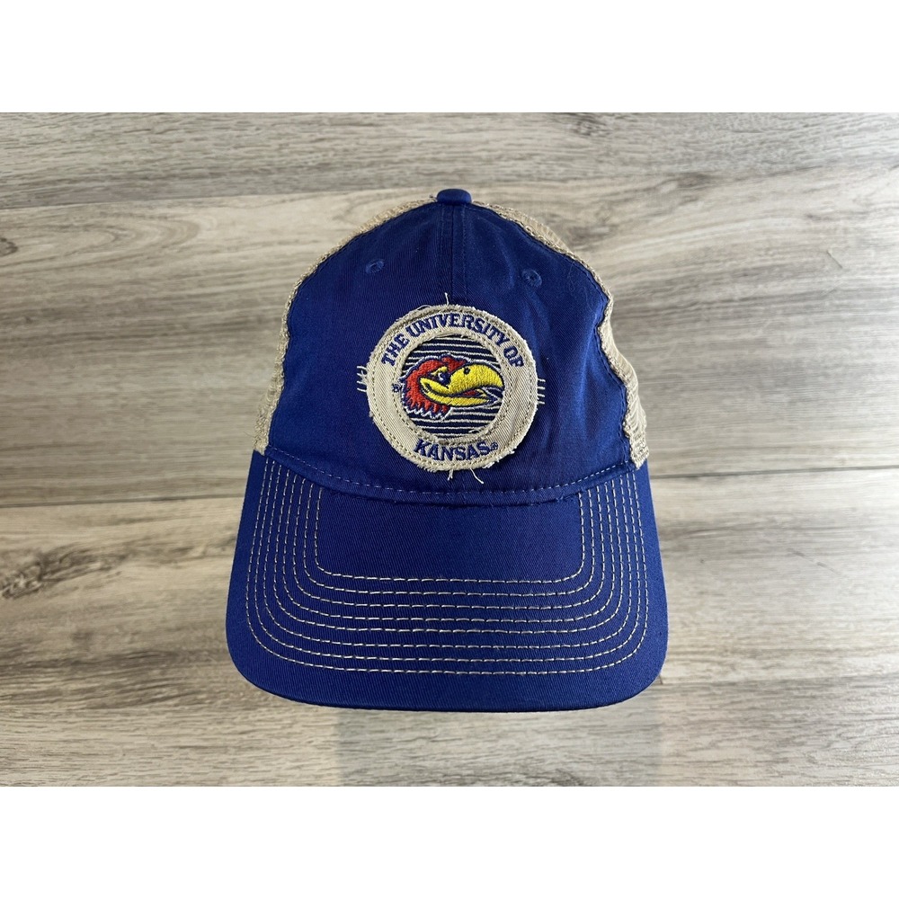 The Game‎ Kansas Jayhawks SnapBack Hat Cap Mens Mesh Blue Embroidered Adjustable